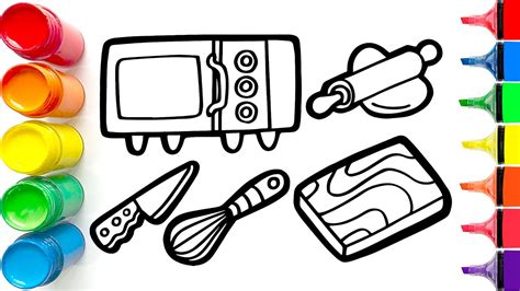 How to Draw Cooking Utensils | Easy Step by Step Tutorial - YouTube