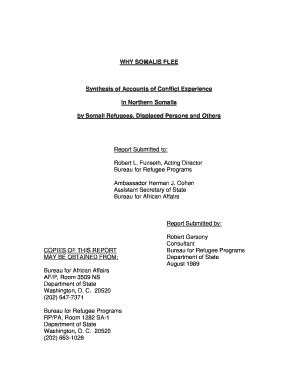 Fillable Online cja Why Somalis Flee Synthesis of Accounts of Conflict ...