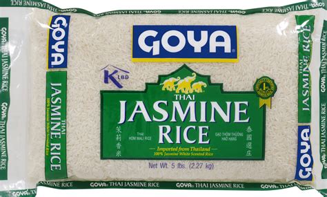 GOYA Thai Jasmine Rice, 5 lb Bag, Fat-Free, Low Sodium, Gluten Free ...