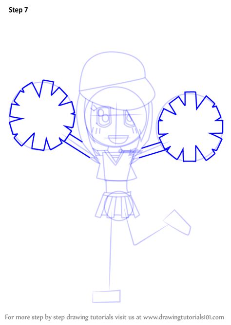 How to Draw a Cheerleader Cartoon (People for Kids) Step by Step ...