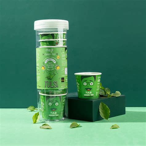 Tulsi Green Tea - Pack of 10 Cups – Cup-ji