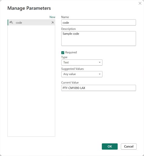Image result for Parameter Query for DBC Power Query