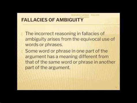 Image result for Ambiguity Fallacy Examples