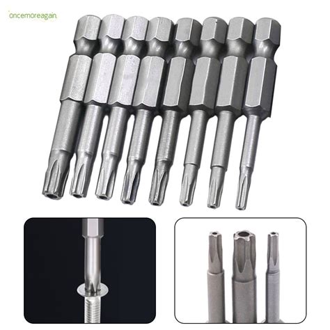 เครื่องมือ Torx bit 6 point (หัวแฉกดาว) Bit size 6.35 mm ., Tip size torx T5 ., Length over all 50 m