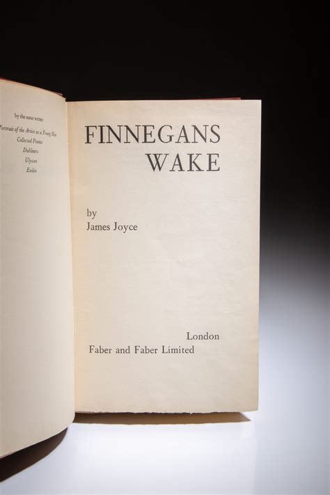 Finnegans Wake - The First Edition Rare Books