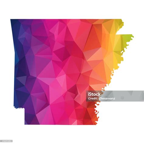 Ilustración de Mapa De Polígono Abstracto Ilustración Vectorial Arco ...