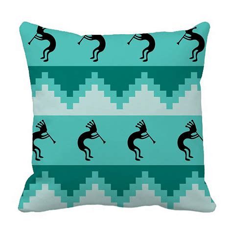 Southwestern Design Cool Turquoise Colors Pillow Case Cover Protector ...