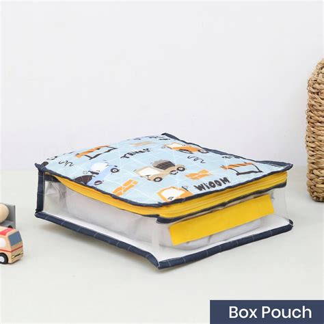 Box Pouch [10x10]" - Blue Truck – Rosada Baby