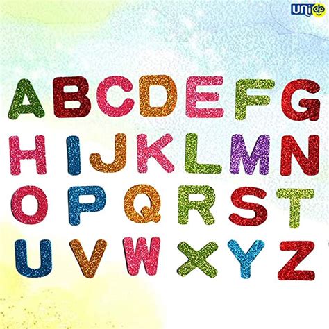 Selling Uniqness UNIq 90 Pieces Glitter Foam Stickers 26 English ...