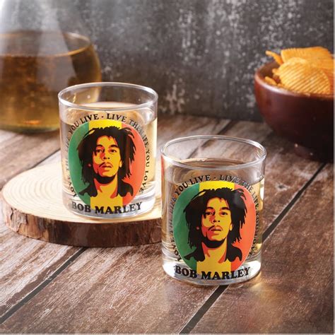 Buy EK DO DHAI Bob Marley Set of 2 Whisky Glasses - 300ml from Ek Do ...