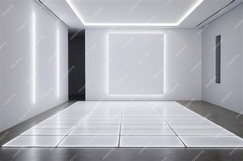 Premium Photo | Modern Art Room with Reactive LED Floor Panels Mockup