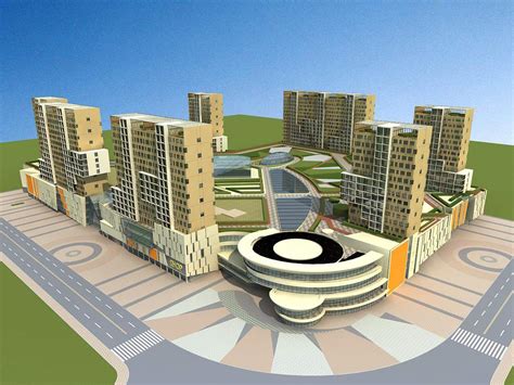 泰州兴业广场方案三3dmax 模型下载-光辉城市