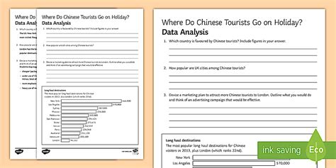 Chinese Holiday Trends Data Analysis Worksheet / Worksheet