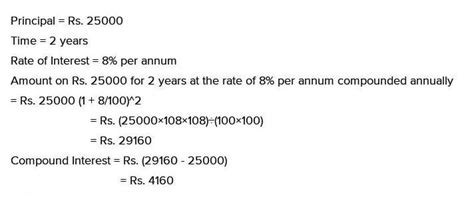 Calculate the amount and the compound interest on 25000 for 2 years at ...