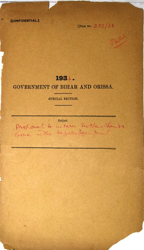 Digitized Documents Related to Netaji Subhas Chandra Bose in Bihar ...