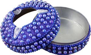 RoyaltyLane Ashtray Round Beads Metal Vintage Design Blue Cigar Ash ...