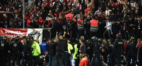 Watch Stadium Barrier Collapse In AfterGoal Frenzy In France