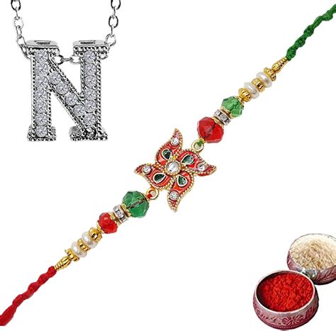 Buy YouBella Fashion Jewellery Designer Bracelet Rakhi Set for Brother ...