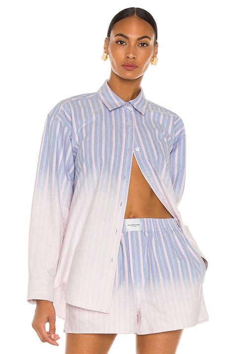 Alexander Wang Ombre Stripe Oxford Button Down in Oxford Blue Multi ...
