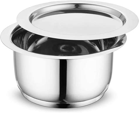 Buy Super HK Round Bottom Patila/Bhagona/Tapeli/Handi Stainless Steel ...