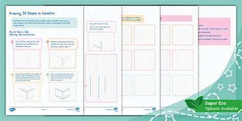 Drawing 3D Shapes in Isometric (Ages 10 - 11)