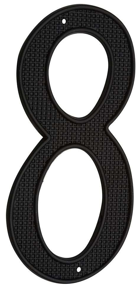 Stanley Hardware CD7130 No. 8 4" House Number in Black Coated : Amazon ...