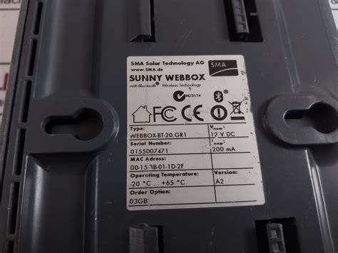 Sma Webbox-bt-20.Gr1 Sunny Webbox 12V Dc – Aeliya Marine Tech