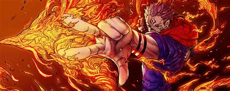 Sukuna Fire Arrow from Jujutsu Kaisen 8K wallpaper download