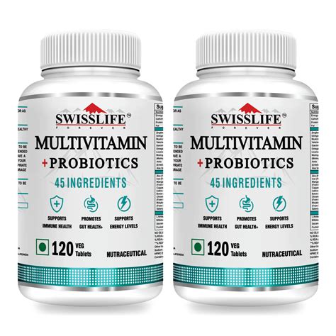 Swisslife Forever Multivitamin with Probiotics | 45 Ingredients with V ...