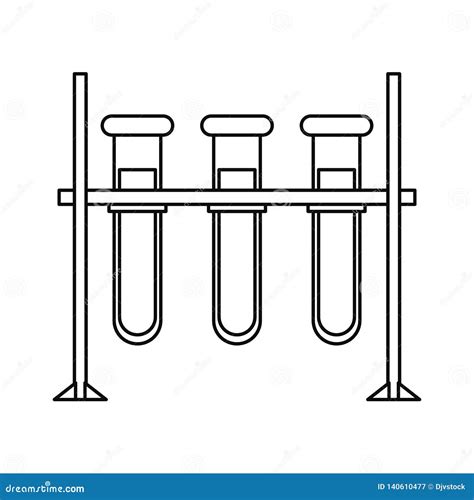 Laboratory Test Tubes on Rack Stock Vector - Illustration of chemistry ...