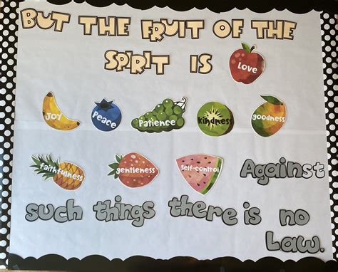 Fruit of the Spirit Bible Verse Bulletin Board | Made By Teachers