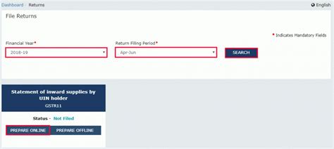 Steps to file GSTR-11 by UIN holders to claim GST Refund
