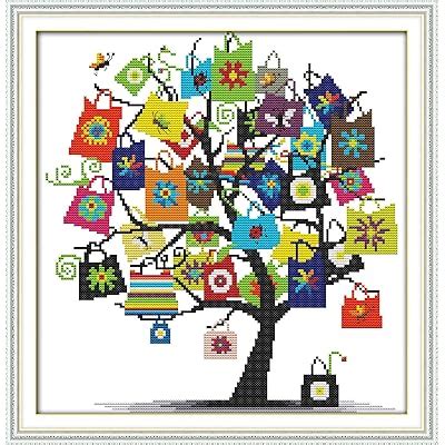 ITSTITCH Beginner's Cross Stitch Kit: Pre-Printed Patterns India | Ubuy