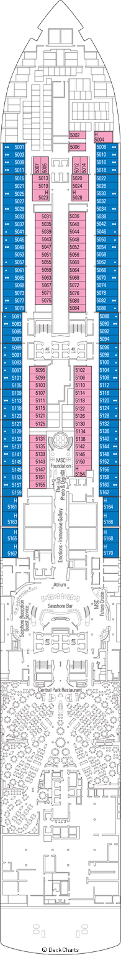 MSC Seascape Deck Plans