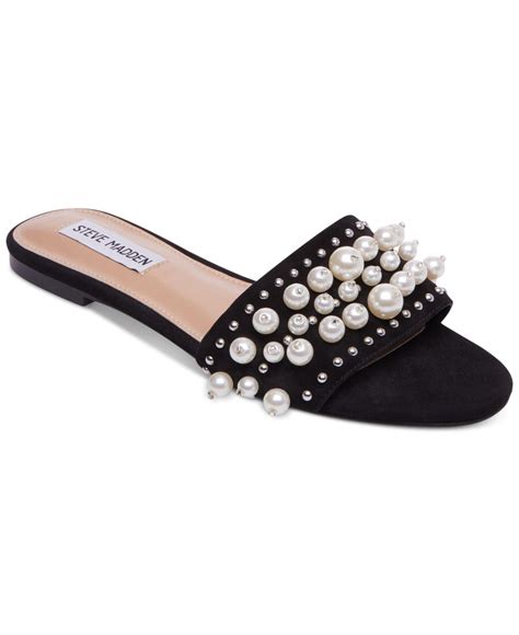 steve madden black slides 90s