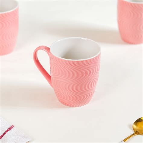 Pink Waves Texture Mug Set Of 6 230ml Online - Premium Coffee Mug ...