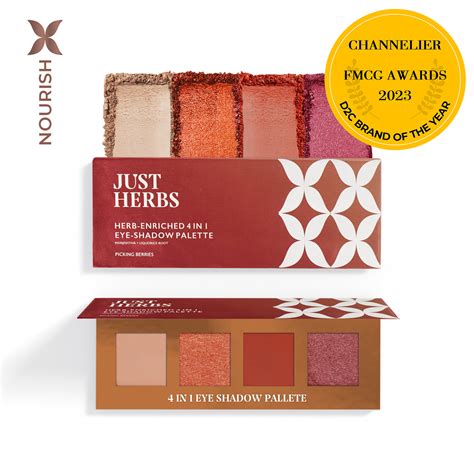 Just Herbs Herb Enriched 4-in-1 Eye-shadow Palette with Manjishtha and ...