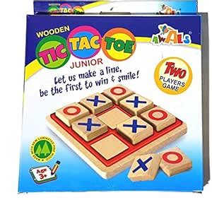 GOLDEN FEATHER Big Size Wooden Tic Tac Toe Toy for Kids : Amazon.in ...