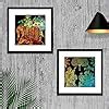 WallMantra Set of 2 Traditional Madhubani Painting Collage Picture Wall ...