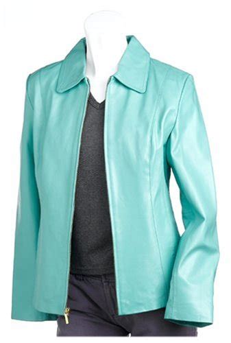 Buy Black Rivet Women's Bright Colored Laminated Leather Zip Front ...