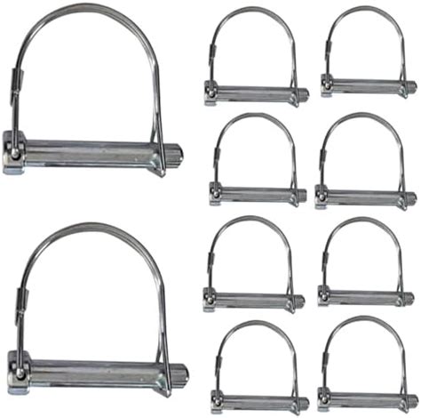 Heavy-Duty D-Shape Towing Hitch Pins (10-Pack) - Carbon Steel with Zinc ...