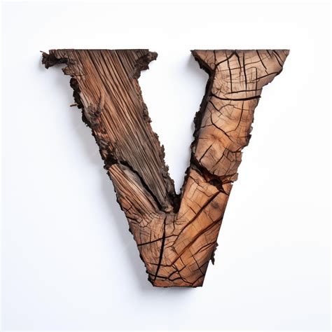 Eyecatching Wooden Letter V illustration Highresolution image of a wooden letter V | Premium AI ...