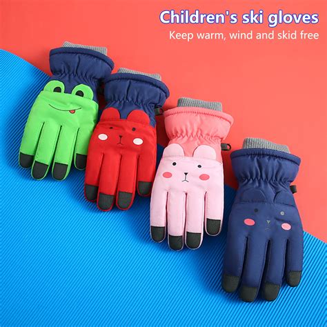 Kids Winter Snow Mittens Waterproof Warm Ski Gloves Unisex Gloves for ...