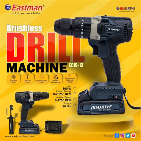 JRSDrive Brushless impact Drill Machine - 13mm ECID-13