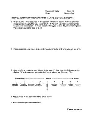 HELPFUL ASPECTS OF THERAPY FORM HAT Version 31 1 - Vvp - Fill and Sign ...