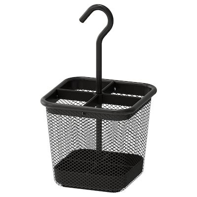UPPDATERA cutlery caddy, anthracite, 12x12 cm (4 ¾x4 ¾") - IKEA
