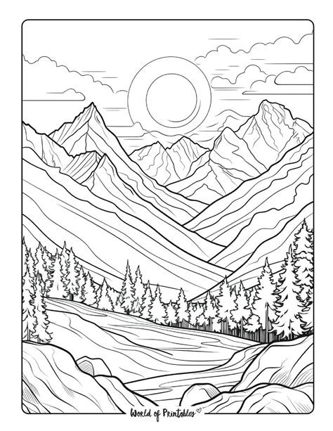 Landscape Coloring Pages 的图像结果