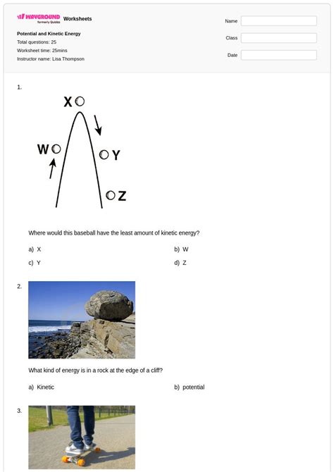 50+ Potential Energy Diagrams worksheets for Class 9 on Wayground ...