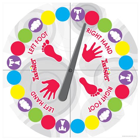 Twister Game Spinner Template