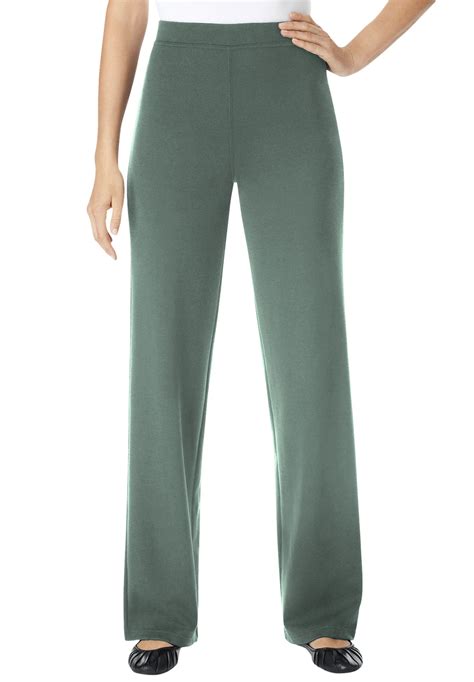 Woman Within Plus Size Tall Wide-Leg Ponte Knit Pant - Walmart.com